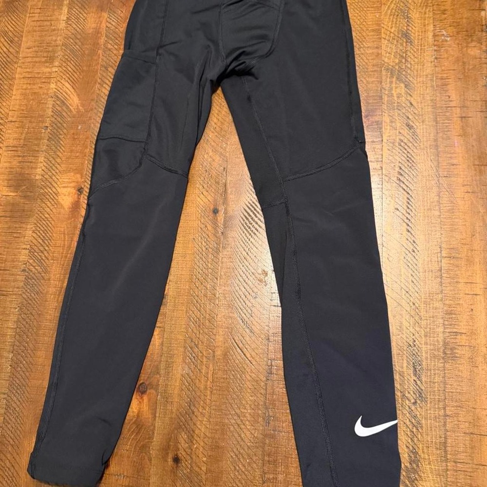Nike Pro Combat Black Compression with white Nike swoosh Boys size M